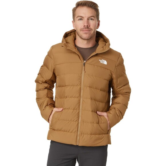 The North Face Big & Tall Aconcagua 3 Hooded Men's Utilit Brown Puffer Jacket 3X - Picture 1 of 14